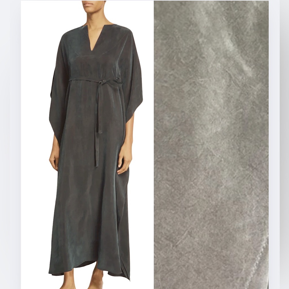 OCEAN + MAIN Classic Cupro Belted Caftan Sz L / XL